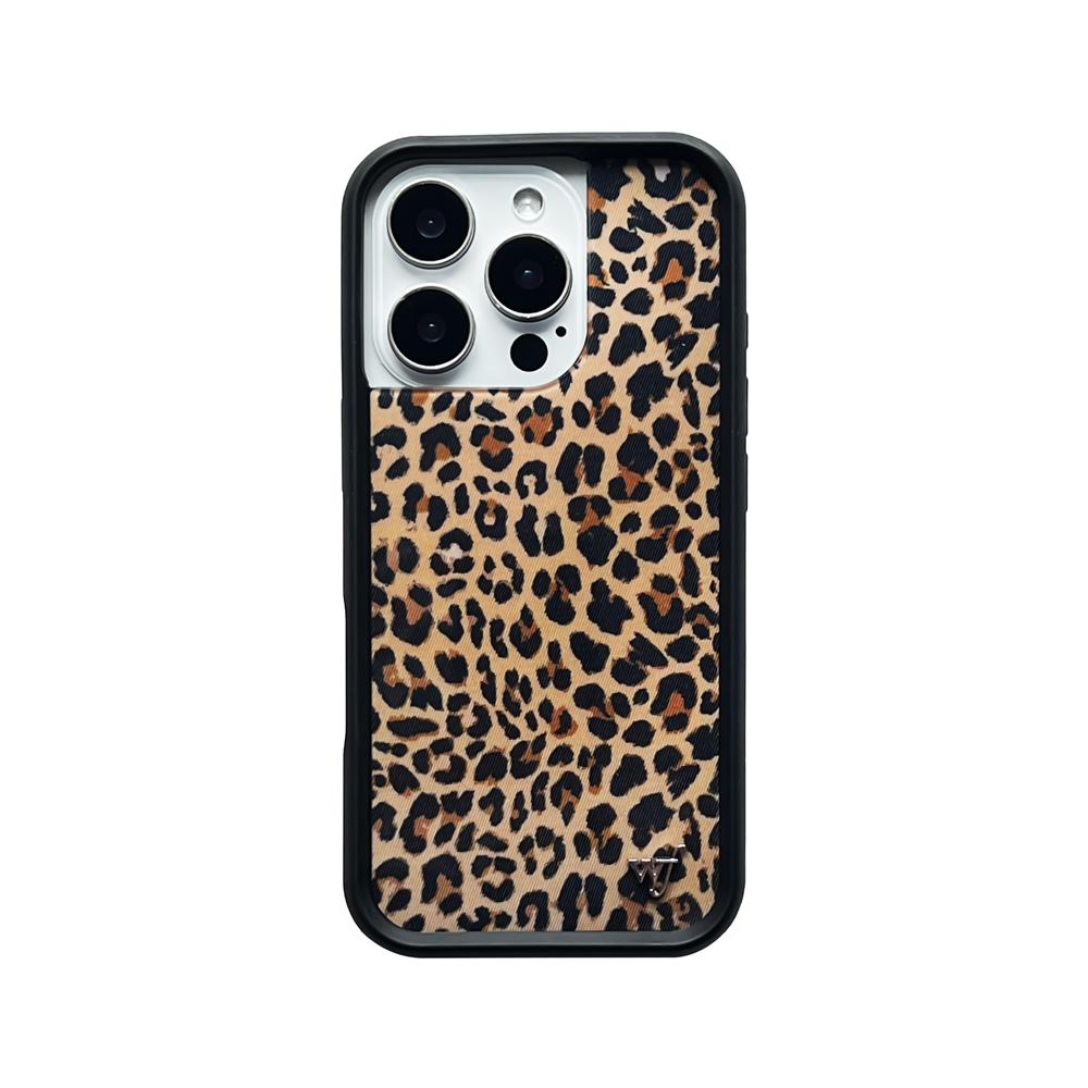 Wildblume Glückliches Mädchen Miau Handyhülle für iPhone 12 13 14 15 16 Pro Max Plus 17Pro Max 3D Welpe Leopard Wellengitterstoff wf Hülle