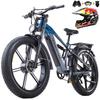Elektrofahrrad KIMDYMA K03 26" Fat Tire LCD-Display 1000Wx2 Motor Vollgefedertes Elektrofahrrad 7 Gänge 48V 20AH Doppelte Bremsen