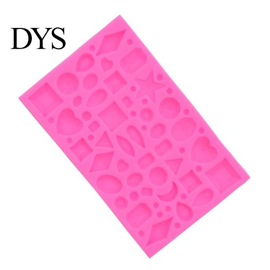Gem Diamond Shape Silicone Cake Mold Fondant Chocolate Candy DIY Baking Tool