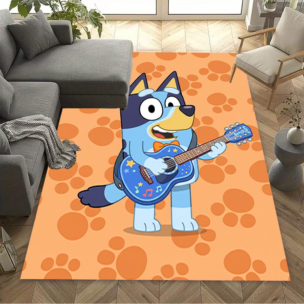 Bluey's Adventure Carpet Suitable for Dining Room Outdoor Living Rooms Dormitory Anti-slip Rug Anime Office Decor Perfect Gift for Friends & Family