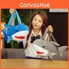 Head Shark Tiger Shoulder Bag  Cute Plush Backpack For Kids Soft Animal Toy