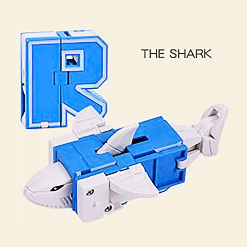 New Learning Toys 26 Letters Learnable Words Transformable  Combinable Robots Alphabet Toys For Kids Gifts Learn Play Robot Toy