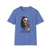 Unisex Softstyle T-Shirt Gothic Skeleton Horror Kitten Surreal Halloween