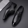 Black Big Size Cow Leather Shoes for Men Spring Autumn New Designer Business Casual Shoes Male Fashion Wedding Shoe Man