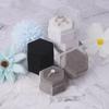 Jewelry For Hexagonal Box Velvet Rings And Earrings Highend Gift Box