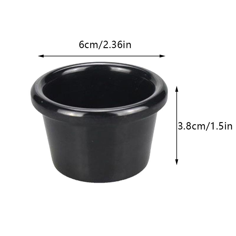 Sauce Bowl Gravy Boats Round Glossy Melamine 6Cm 50Ml Black Mini Dipping Cup