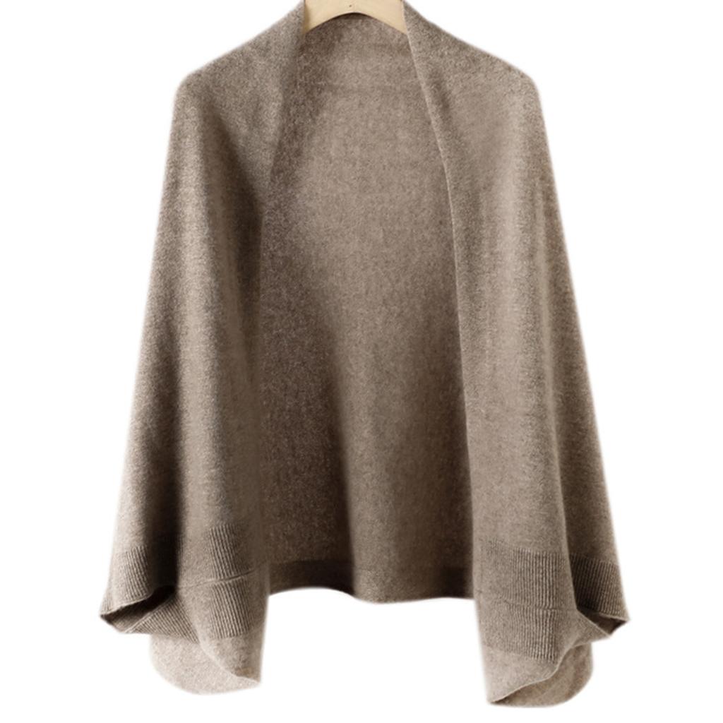 Ladies' Fashionable Cashmere Shawl Paired With Warm, Fashionable And Stylish High-end Knitted Cape Dual-use Scarf