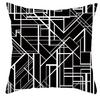 45*45cm Black and White Cushion Cover Waist Pillowcase Nordic Geometric Throw Pillow Sofa Bedroom Pillowslip Car Home Decor