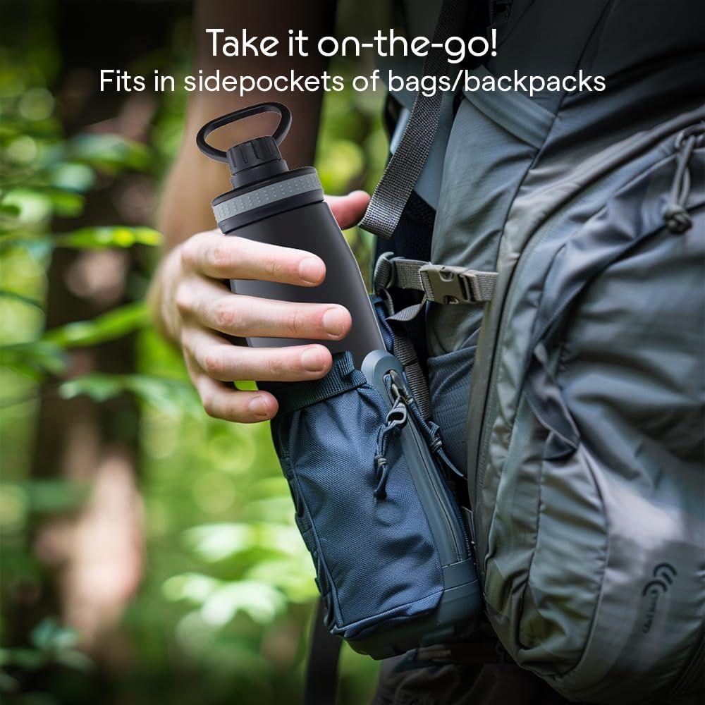 900ml Go Sport Stainless Steel Water Bottle | ISI Certified Made in India | 14 Hours Hot & 18 Hours Cold Double Wall Vacuum Insulated Flask