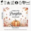 2D flat background banner with the theme pattern of "Sweet Little Pumpkin is Coming" and fabric materialDJH