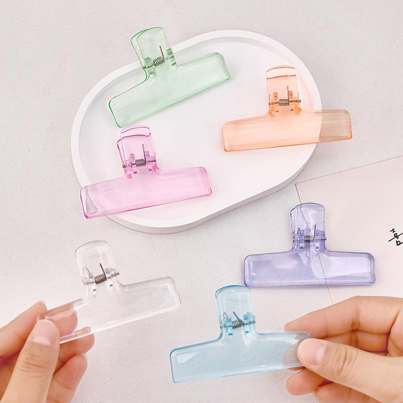 Colorful Transparent Jelly Clips: Anti-Curl Corner Clips for Students' Books and Documents
