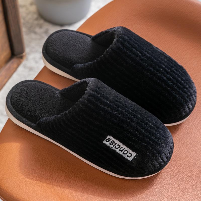 2023 Women's Warm Plush Indoor Slippers: Closed-Toe Cotton for Autumn & Winter