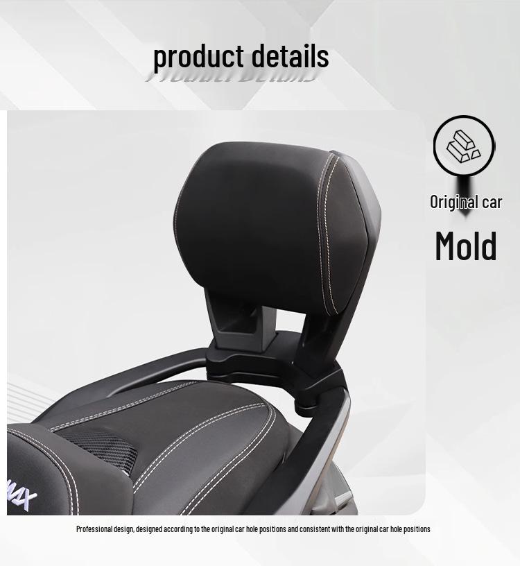 Passt für 25 Yamaha NMAX155 Modelle: Verbesserte Aluminiumlegierung Bequeme Rückenlehne