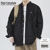 Mark Fairwhale Men's Pure Color Long-Sleeve Casual Shirt
