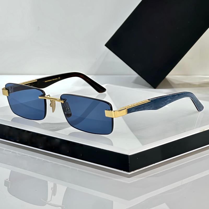 

Новейший бренд солнцезащитных очков без оправы в прямоугольной оправе THE ARTIST III для мужчин и женщин, немецкий стиль, сплав, ацетат, ручная работа, классика, UV400gafas AS Pictures