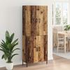 Wall Mounted Highboard Reclaimed Wood Look 69.5 x 34 x 180 cm Engineered Wood