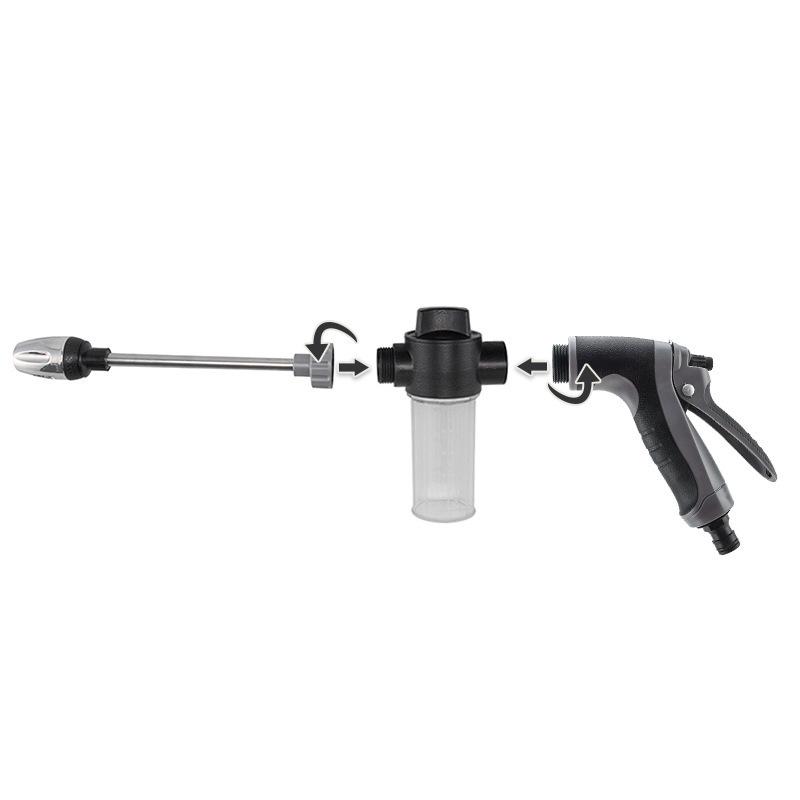 T8 Rubber-Coated High-Pressure Spray Gun for Gardening, Landscaping, and Car Wash