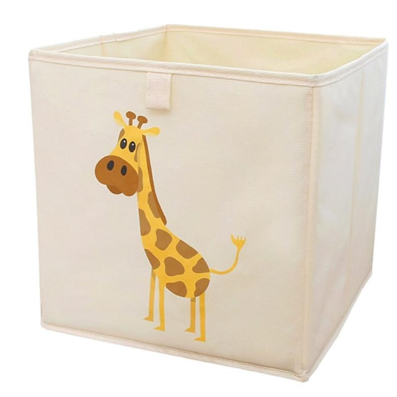 

Складной ящик для хранения игрушек на тему животных для детей, кубический органайзер с ручками, большой вместимости, органайзер для игровой комнаты