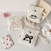 Menstruation Towel Storage Embroidery Cherry Cosmetic Bag Bowknot Bow Makeup Bag  Girls