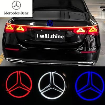 9,5cm ABS LED Licht Auto Emblem Heckklappen Emblem Zubehör für Mercedes Benz S350 S300L S A B C E Klasse GLA GLK