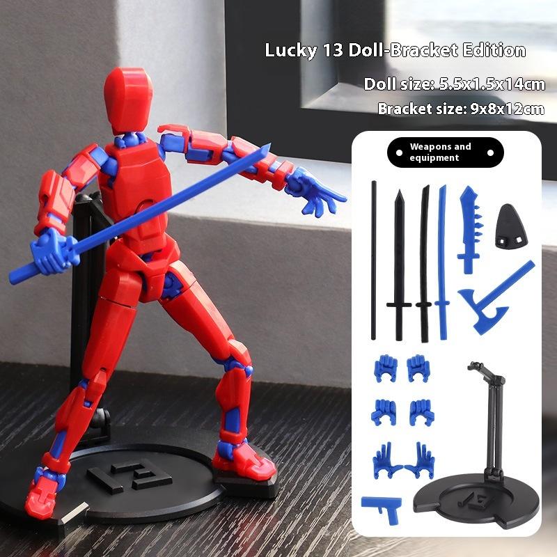 Farbkasten Glückspuppe 13 Mehrgelenk-bewegliches Puppenspielzeug der 3. Generation Schaufensterpuppe DIY Ganzkörper-Dekompressionsartefakt