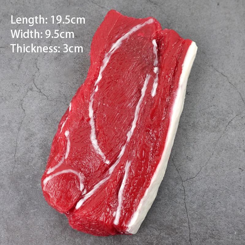 Simulation Meat Fake Food Plastic Artificial Beef Chops Lifelike Pork Steak Model Kitchen Market Restaurant Display Photography