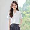Women's V-Neck Chiffon Short-Sleeve Blouse