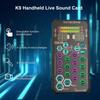 K9 Handheld Live Sound Card Sound Board Set mit Stimmverzerrer für Podcasting, Rundfunk, Gesangsaufnahmen