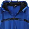 Puma Long Sleeve Jersey Zip Hoodie M Blue Men's Used