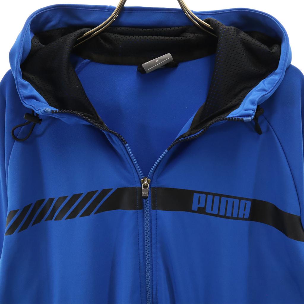 PUMA Long sleeve Jersey Zip hoodie M blue Men's Used