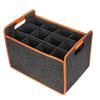 Caja de Almacenamiento Portabotellas de Fieltro para 12 Botellas con Divisor, Bolso Tote para Botellas de Licor con Asa Cómoda, Bolsa de Viaje Portátil para Botellas de Vino