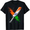 India Cricket Bat Cricket Warrior British Flag Cricket Bat T-Shirt(1)