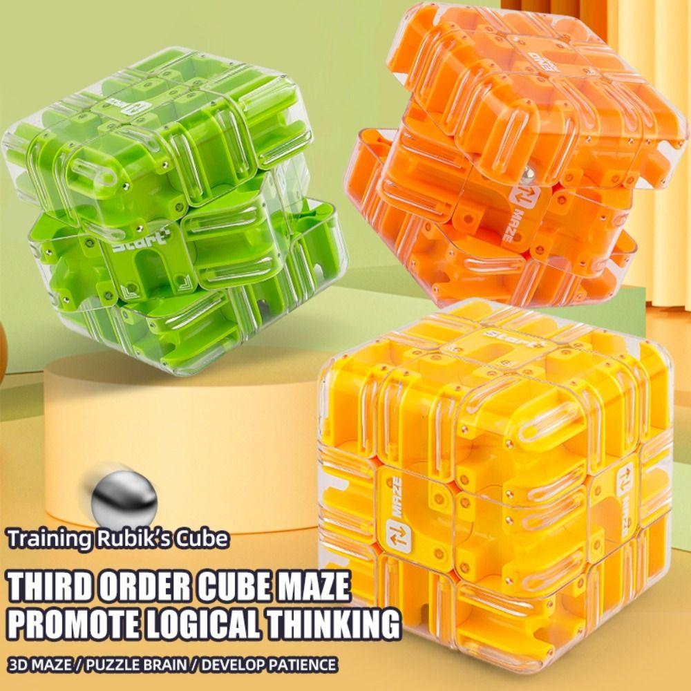 3D Puzzle Ball Maze Toy Stress Resistant Kids Fingertip Puzzle Intelligence Cube Magic Toys  Gift