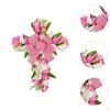 Wreath for Front Door, Cross Design with Artificial Flowers Easter Celebrations