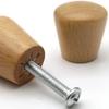 6 Stück Schrankknöpfe Holzschränke Konische Griffe Türschubladengriffe Einzelbohrung Runde Küchengriffe Möbelknöpfe Beschläge