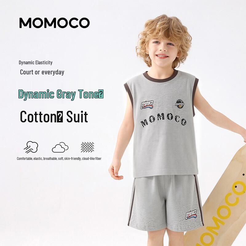 MOMOCO 2026 Summer Boys  Trendy Casual Two-Piece Set 120