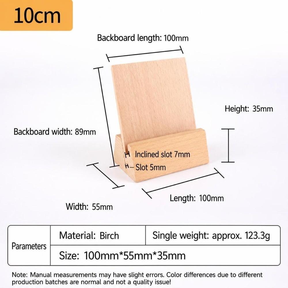 Wooden Wooden Calendar Base with Backboard Photo Card Holder Desk Calendar Stand Table Number