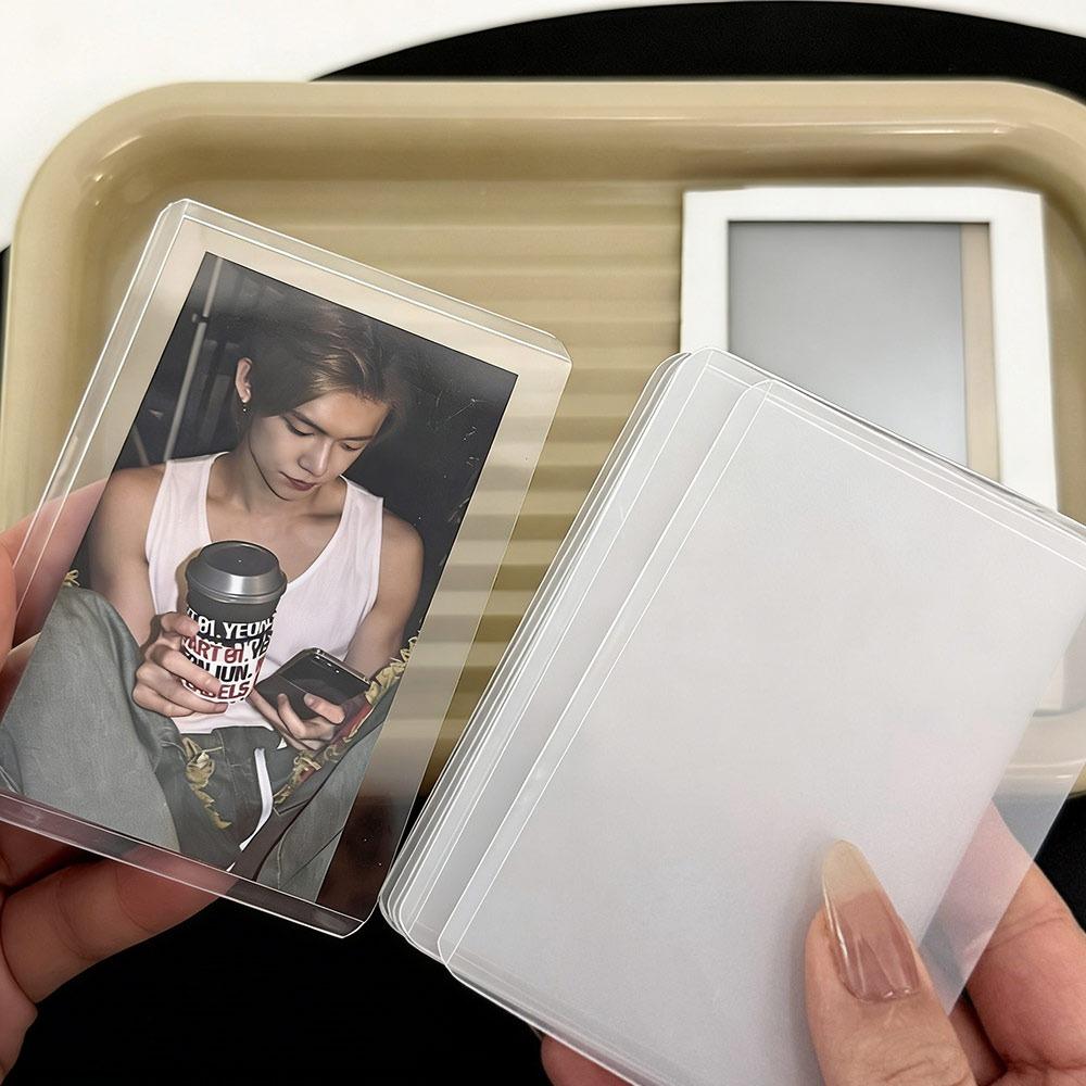 10Pcs Fashion High Transparency Card Holder Protective Case DIY Photocard Packaging Double-sided Dustproof Case