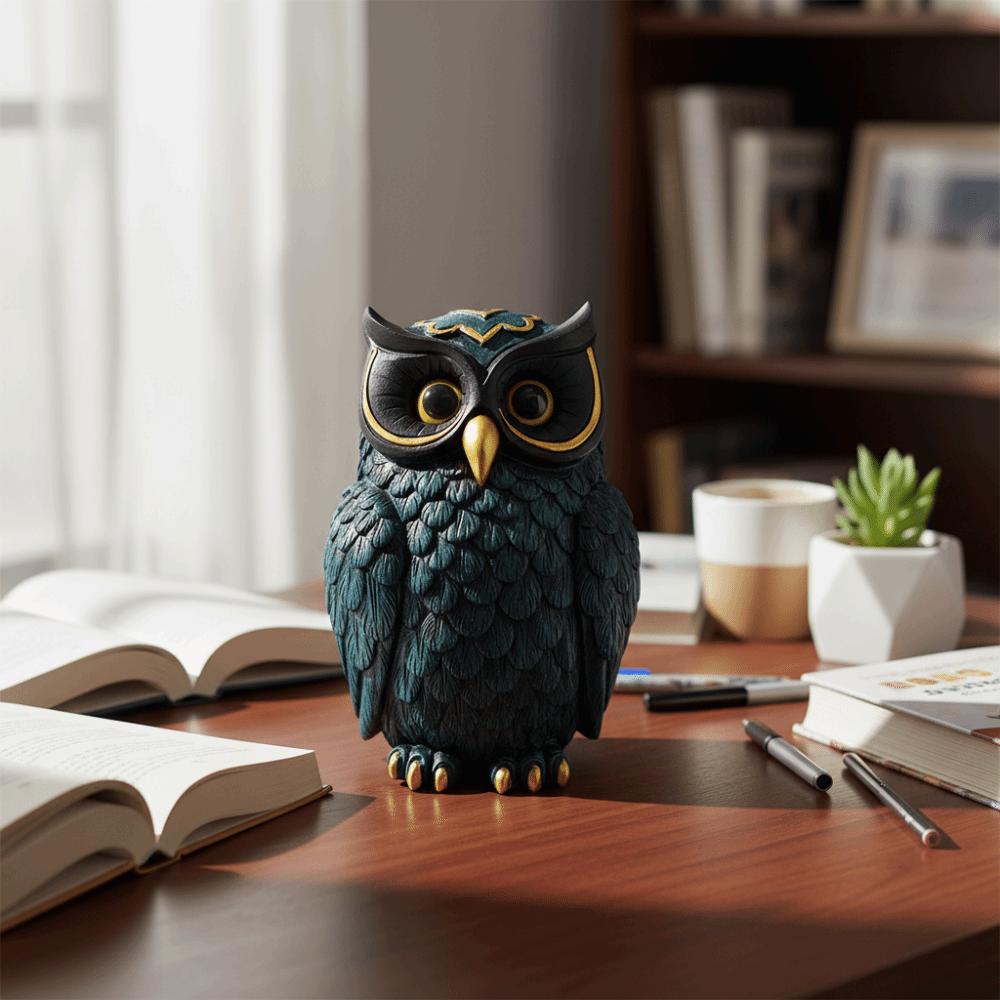 Cute Owl Statue Vintage Owl Sculpture Entryway Decoration Animal Statue  TV Cabinet