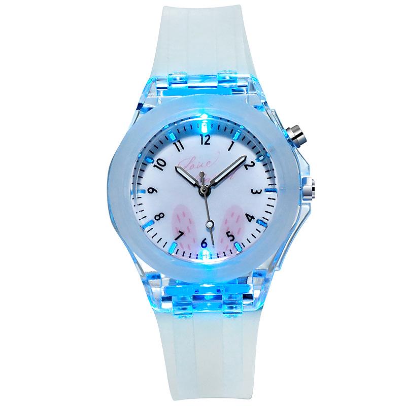 Silicone Durable Children's Quartz Watch with Light, Digital Display