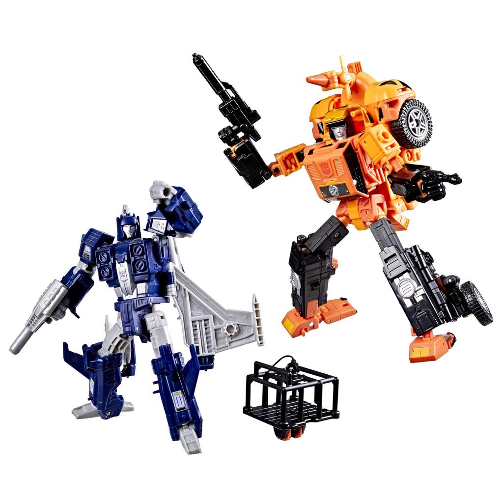 Transformers Age of the Primes Wreck Doom Collection Autobot Sandstorm Slugslinger Action Figures Robot Toys Ages 'n' 2-Pack 7.5-Inch & 5.5-Inch 8+