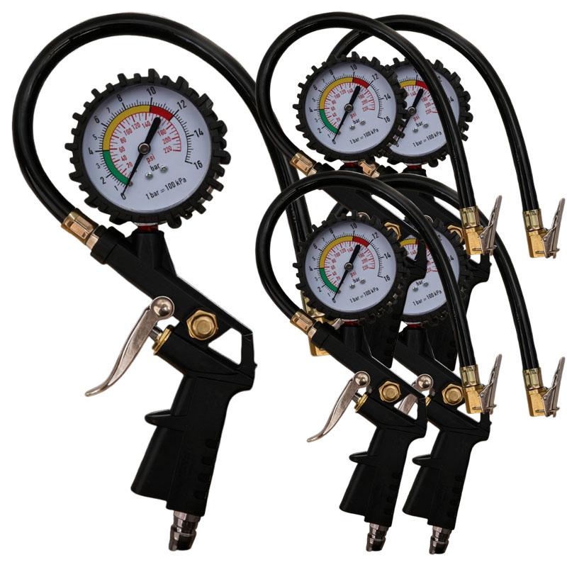 Air Compressor Pump Tool Multi-function Tire Pressure Monitor Car Motorcycle Tire Pressure Gauge 3in1 Dial Gauge Inflator Tester
