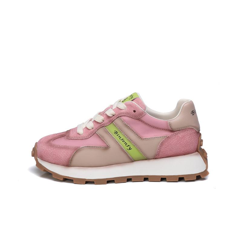 2026 Summer New Ins Color Matching Forrest Gump Shoes Women's Platform Mesh Transparent Mesh Shoes
