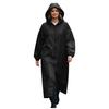 Long Sleeve Waterproof Hooded Raincoat Full Length Protective Coat Lightweight Windproof Outerwear for Outdoor Work and Daily Use