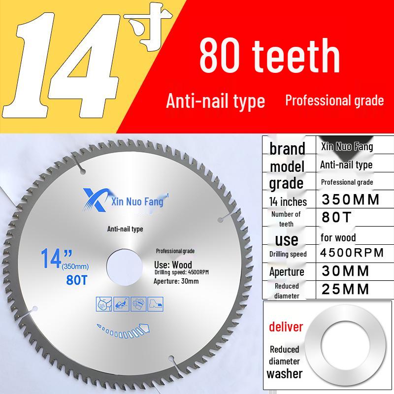 High-Speed Steel & Tungsten Circular Saw Blade for Wood & Aluminum, 4-10 Inch, Fits Hand Angle Grinders