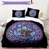 CyberDinosaur Mandala Pattern Bedding,Quilt Set Quilt Cover Pillowcase Home Birthday Gift (1 * Duvet Cover + 2 * Pillowcase, Without Core)