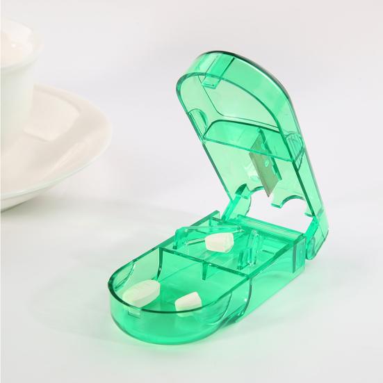 Portable Pill Cutter Splitter Divider Storage Box Medicine Tablets Holder Case