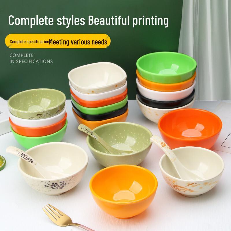 

Commercial Shatterproof Melamine Square Bowls, 4.5-inch, 5-Pack