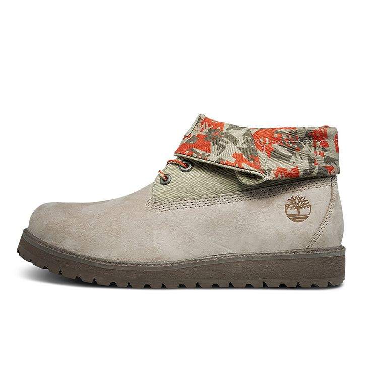 

Timberland Кроссовки Roll Top из натуральной кожи с амортизацией до щиколотки, мужские серые A29JJW 42