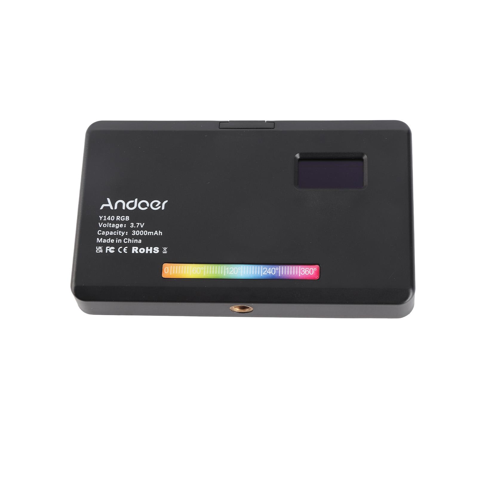 

LED Video Light 2500K 9000K Bi Color Temperature Stepless Dimming RGB Colorful Light for Photography чёрный